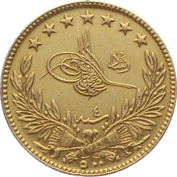 Türkei 500 Kurush AH1327 - Muhammad V.